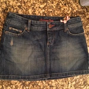 American Eagle denim mini skirt